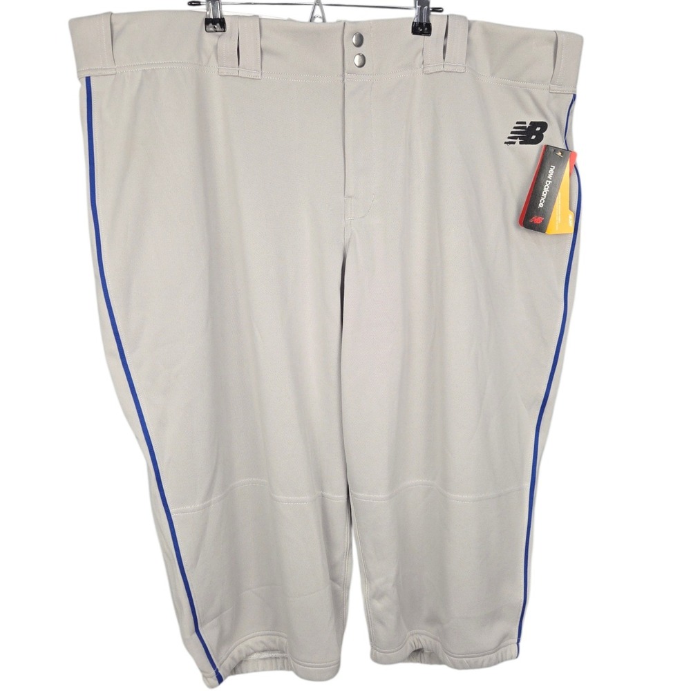 New Balance Adversary 2 Knicker Baseball Pants Mens 3XL Gray Blue Piped NWT‎